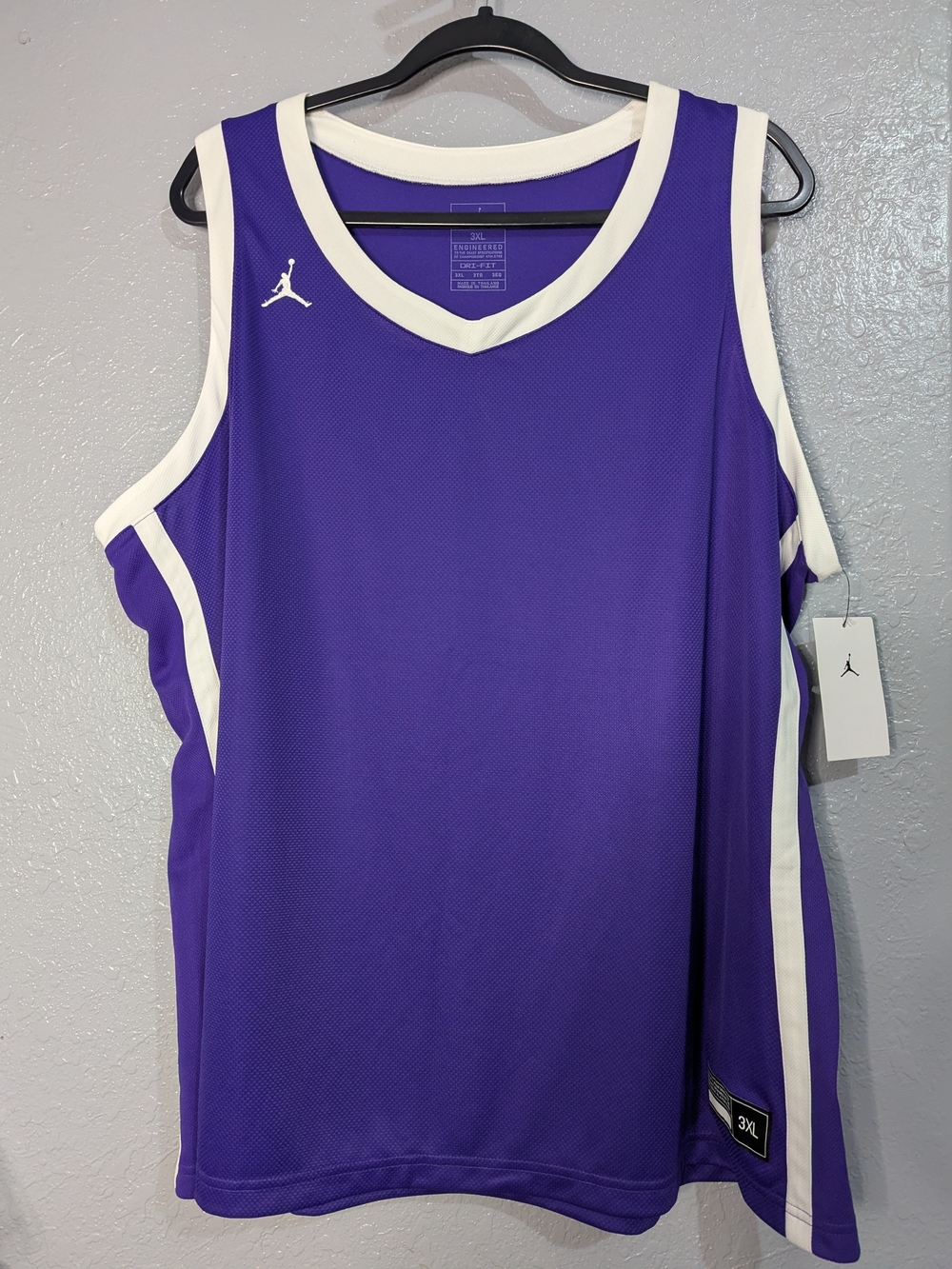 Jordan Men's Purple Basketball Jersey with White Trim - 3XL